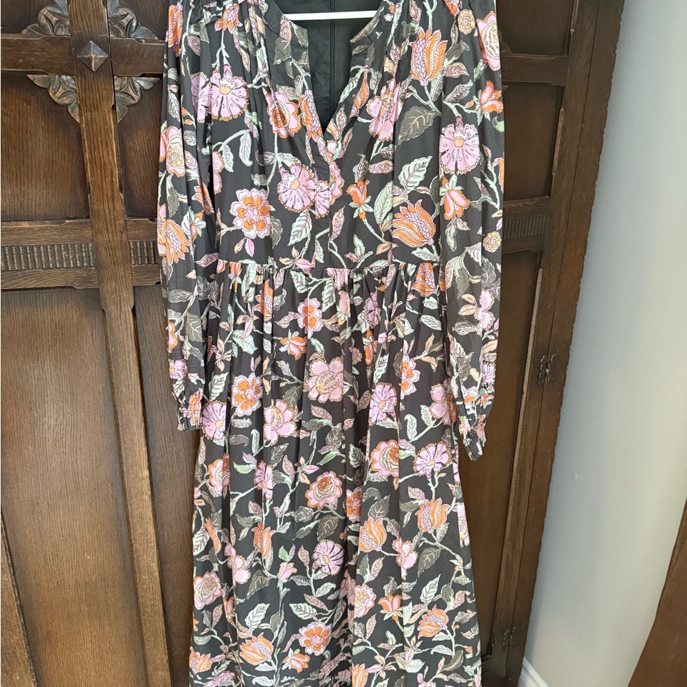 Joules Multicolor Floral Long Sleeve Dress